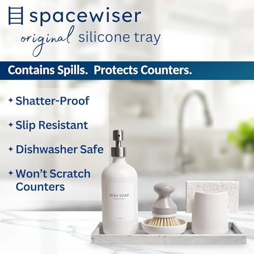 Spacewiser Silicone Countertop & Vanity Tray – 11.7” Bathroom Counter Tray - Image 2