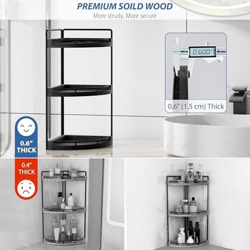 Corner Bathroom Counter Organizer, 3 Tier Bathroom Sink Shelf - Image 4