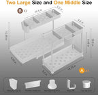 Sevenblue 3-Pack 2-Tier L-Shaped Under Sink Organizers with Sliding Drawers - Image 5