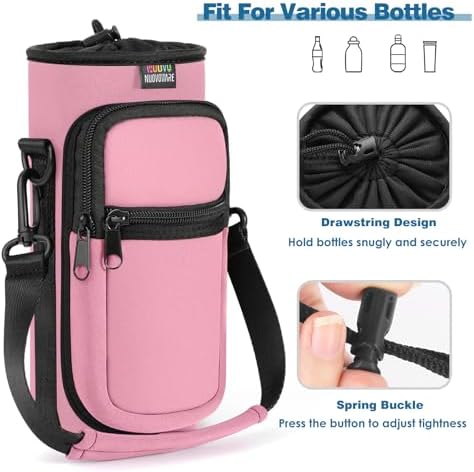 Nuovoware Water Bottle Carrier Bag, 25oz/32oz, Pink - Image 5