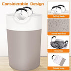 BlissTotes 115L Laundry Basket, Freestanding Collapsible Hamper, Brown - Image 3