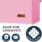 Simple Houseware Double Laundry Hamper with Lid & Removable Bags, Pink - Image 5