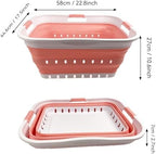 SAMMART 42L (11 gallon) Collapsible Plastic Laundry Basket - Foldable Pop Up Storage Container/Organizer - Space Saving Hamper/Basket (1, White/Quartz Pink) - Image 3