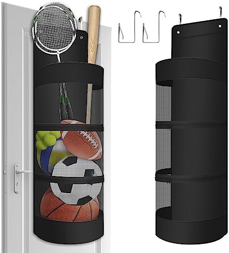 Boczif Hanging Ball Storage, Over Door Hanging Sports Equipment Organizer by Boczif