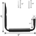 Garage Storage Utility Hooks, 9" Jumbo Ladder Wall Hnger, 6 Pack Black - Image 2