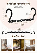 HOUSE DAY Closet Organizers and Storage 12 Pack, College Dorm Essentials | Back to School, Closet Organizers and Storage for Dorm, Apartment, Space Saving Hangers for Closet Organization - Black - Image 6