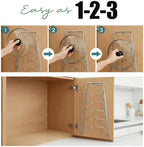 Evelots 6-Tier Pot Lid Organizer for Cabinet Door or Pantry Wall - Pots and Pans Lid Holder Rack - Glass or Metal Pan Covers Cabinet Organizer Kitchen Storage - Chrome Finished - Image 6