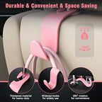 4-Pack Car Headrest Hooks Holds 55lbs Seat Storage Organizer for Bags - Image 4