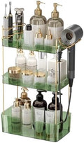 YCIA&DONE Bathroom Counter Organizer, Large Makeup Organizer Countertop, Shelf Storage, Vanity Tray, Easily Assemble for Bathroom Organizers and Storage, Undersink, Cabinet, 3 Tiers Green by YCIADONE