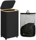 IEGrow Laundry Basket with Wheels 110L Clothes Hamper for Laundry,Black by iEGrow