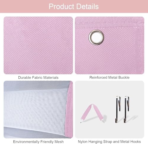 DHSFKBE Legging Organizer Storage, T Shirt Organizer, Foldable Hanging Closet Organizer Storage with 16 Roll Independent Compartments for Yoga Pants, Tank Top, Towel, Underwear (Pink) - Image 7
