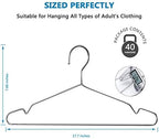 Fayleeko Stainless Steel Wire Coat Hangers - Heavy Duty, Ultra Thin, Space Saving (10 pack, 17.7 Inch) - Image 3