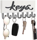 Mkono Key Holder Wall Mounted with 7 Hooks, Wood Key Hanger Home Decor by Mkono