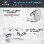 Modern JP Adhesive Hat Hooks for Wall (16-Pack) - Hat Rack for Baseball Caps, Minimalist Hat Display, Strong Hold Hat Hangers for Wall - USA Patented, Clear - Image 3