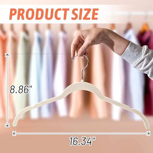 Sishynio Velvet Hangers 30 Pack, Non-Slip Slim Felt Hangers Multicolor | Space-Saving Closet Organization; Flocked Surface; 360° Swivel Hooks; For Shirts, Coats, Dresses, Blouses - Image 2