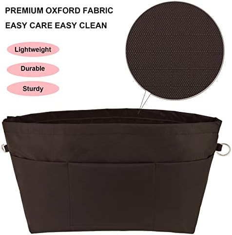 Handbag Tote Purse Organizer Insert, X Large, Coffee - Image 3