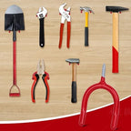 12 Pack Garage Storage System Steel U Hooks with Anti-Slip Coating Home Improvement and Organization Screw in Hooks Easy Wall Mounting Heavy Duty Bike and Ladder (Red, 12 Pack) - Image 2