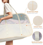 Collapsible Laundry Baskets with Easy Carry Handles, 95L Clothes Hamper for Storage, Foldable Laundry Basket Tear-proof, Large Pop Up Hampers for Laundry, Bedroom, Bathroom, Dorm Beige - Image 5