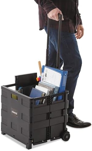 Universal Collapsible Mobile Storage Crate, 18.25" x 15" x 39.4", Black - Image 7