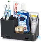 Toothbrush Holders for Bathroom Counter Organizer and Storage (Black) by PARKMANI