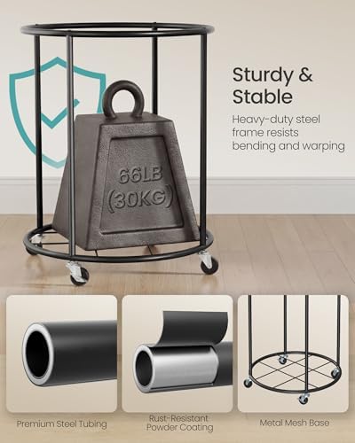 SONGMICS Laundry Basket with Wheels, Removable Liner Bag, 45 Gallon (170 L) - Image 5