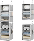 StorageWorks Hanging Closet Organizer, 6-Shelf with 2-in-1 Design, Ivory | Maximize Closet Space with Reinforced Shelves, Small Closet Storage Solution for Bedrooms, Dorms and RVs by StorageWorks