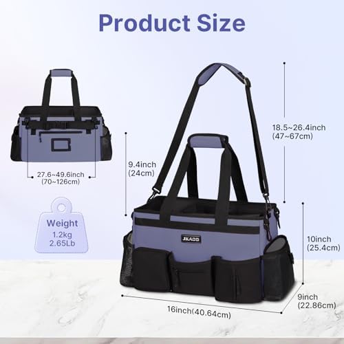 JKAOO Large Wearable Cleaning Caddy Bag with Handles, Denim Blue - Image 2
