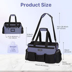 JKAOO Large Wearable Cleaning Caddy Bag with Handles, Denim Blue - Image 2