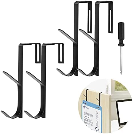 2Pcs Adjustable Metal Double Coat Hooks, Fits 1.35-3.5 Inch Cubicle Panels by Wehhbtye