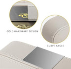 SANZIE Leather Tray Desktop Storage, Trinket Catchall Tray (Grey) - Image 4