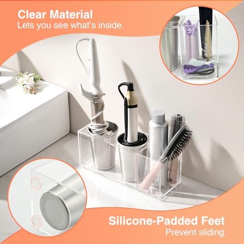 Hair Tool Organizer, Curling Iron Holder, Countertop/Wall Mount - Image 3