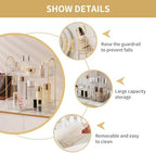 Akinbas 2 Tier Bathroom Organizer Countertop Makeup Perfume Tray Skincare Organizer for Bathroom Dresser Vanity (White) - Image 6