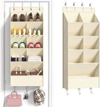 5 Tier Over the Door Shoe Organizer with 3 Bottom Hooks, Black by SIXDOVE