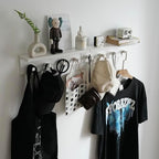 Entrance Coat Rack ，Coat Hooks, Wall-Mounted Wooden Hook Rack, Wall-Mounted Shelves are Very Suitable (White Color Finish—A-2) - Image 4