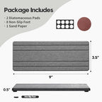 Razborci 2PCS Diatomite Quick Stone Drying Tray Mat For Bathroom & Kitchen Counter, Instant Dry Water Absorbent Drink Bar Coaster,Vanity Sink Caddy Organizer,Dish Soap Sponge Holder, Dark Gray,9"x3.5" - Image 4