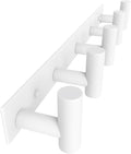 VAEHOLD Hat and Coat Wall Mount Rack - Hooks for Robes, Bags, Keys, and Towels - Bathroom Towel Hanger Organizer (White, “T“ Shape 5 Hooks 1 Pack) by VAEHOLD