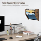 Hanging Wall Files Organizer, 3 Tier Mail Organizer Wall Mounted,Hanging File Holder,Magazine Rack for Documents,Magazine,Literature,File,Mails,Envelopes - Image 2