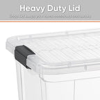 Superio 6.6 Quart Clear Plastic Storage Boxes with Lids, Stackable Organizer Containers, BPA-Free Storage Bins for Home, Office, School & Dorm, 2 Pack - Image 4