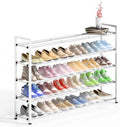 Bumusty 5 Tier Long Expandable Shoe Rack for Closet, White by BUMUSTY