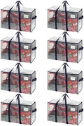 VENO 8 Pack Heavy Duty Moving Bags, Extra Large Storage Bags with Reinforced Handles & Strong Zippers, Foldable & Reusable Moving Box Alternative for Clothes & Dorm Storage by Veno
