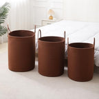 Laundry Basket Hamper Tall Rope Storage Woven for Blanket toys Dirty Clothes in Living Room Bathroom Bedroom (Dark Brown, 80L/21.3Gal) - Image 6
