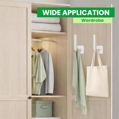 Hat Racks for Wall, 6 Pack Wall Hat Organizer, Adhesive Hat Holde for Door - Image 6