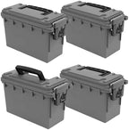 Sheffield Ammo Box Made in USA, Stackable Lockable Ammo Storage Box, Gray by Sheffield