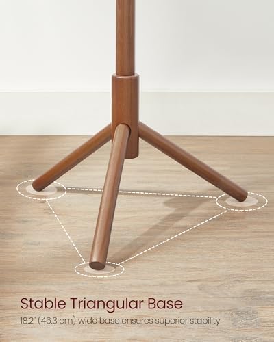 VASAGLE Solid Wood Coat Rack, Free Standing, Tree-Shaped, with 8 Hooks - Image 4
