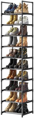 OYREL Tall Shoe Rack Narrow 10 Tier Shoes Rack by OYREL