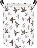 Round Laundry Basket Collapsible Storage Hamper Organizer Mallard Duck by LANGYASHAN
