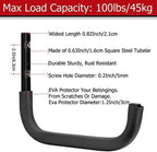 Heavy Duty Garage Storage Hooks, 12.4 Inch Ladder Storage Hanger, Wall Mount Utility Hook for Outdoor Indoor Organizer Folding Chairs, Bike, Tools, Water Pipes - Image 3