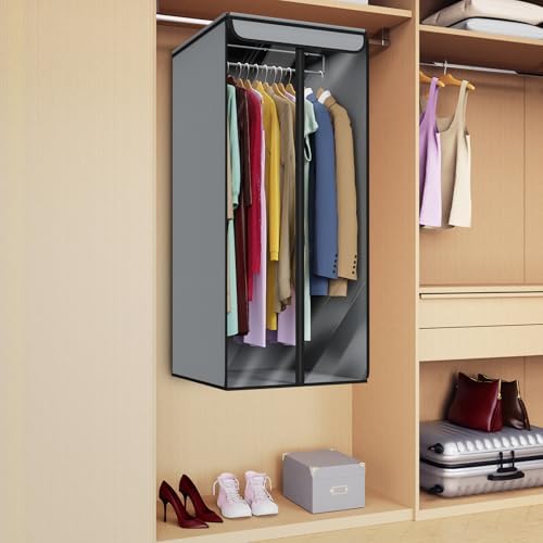 Univivi Garment Bags for Hanging Clothes, Cloth Bag 40 In, 1 PCS, Grey - Image 2