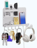 Metal Adhesive Wall Key & Mail Organizer with Shelf for Entryway by Unknown