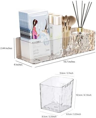 Lae Nuvole Adhesive Shower Caddy 4-Pack, Wall Bathroom Organizer, Clear - Image 2